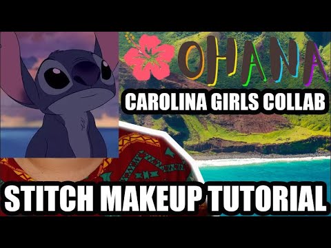 STITCH MAKEUP TUTORIAL || Carolina Girls Collab || ayyyeeeitsamanda