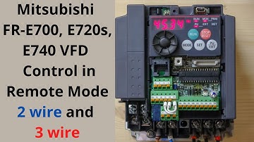 Mitsubishi FR-E700 remote mode control and parameter set up Single phase VFD. ( E720s, E740 English)