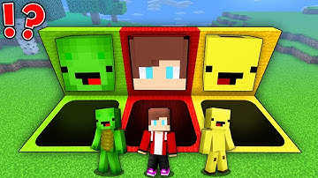 JJ and Mikey Found SECRET THEIR LONGEST TUNNEL Battle in Minecraft Maizen!