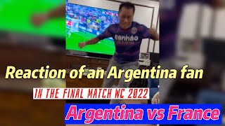 Reaction of an Argentina fan from Vietnam in the final match FIFA World Cup 2022  #fifaworldcup2022