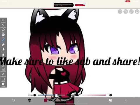 How I edit Gacha life Hair!! { w/ Ibis Paint} - YouTube