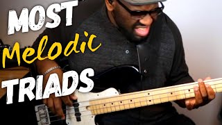 Melodic Minor TRIADS Exercise (breakdown and understand it better!) BASS LESSONS chords