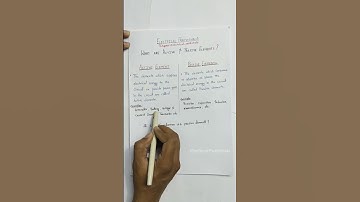 What are Active and Passive elements in a #electrical #circuit? (Hindi) #electricalengineering