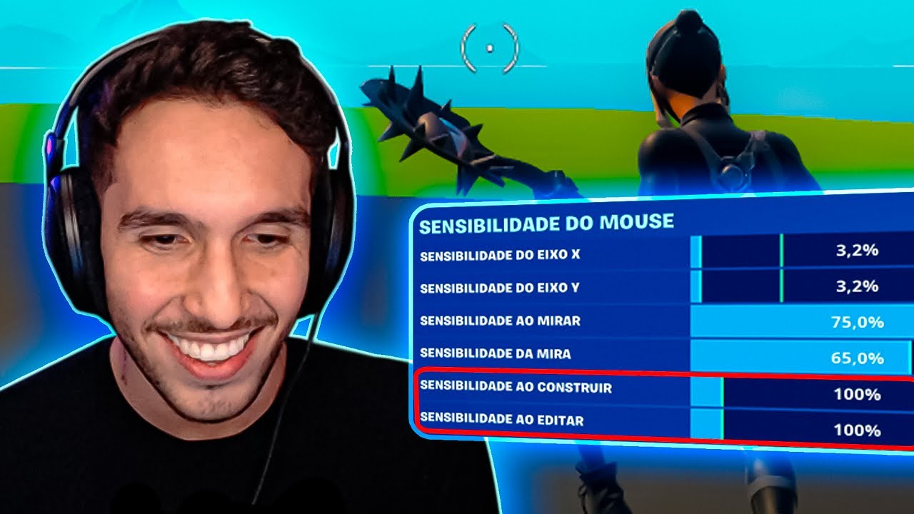 O que botar na sensibilidade de CONSTRUIR e EDITAR?? (NOVA CONFIGURAÇÃO do Fortnite)