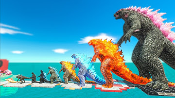 EVOLUTION of GODZILLA Size Comparison VS Mechagodzilla +  King Ghidorah - ARBS