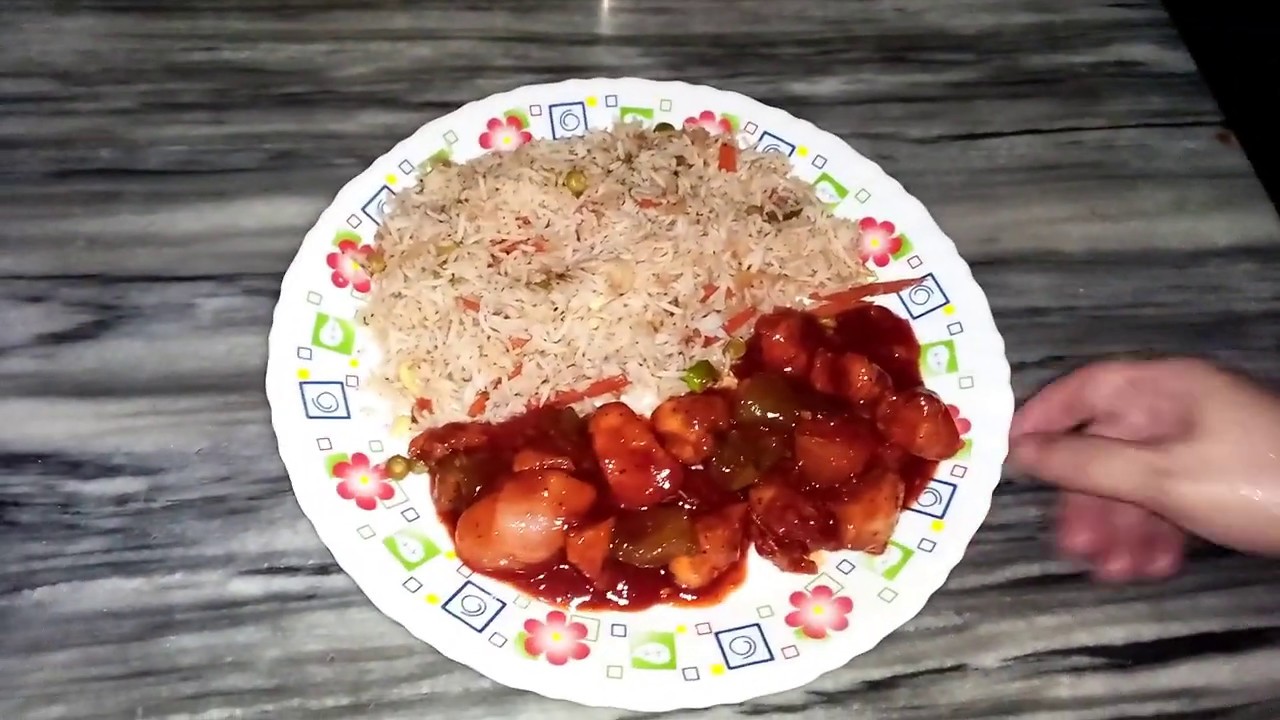 Chicken Shashlik With Vegetable Fried Rice Recipe By Tasty Food Youtube