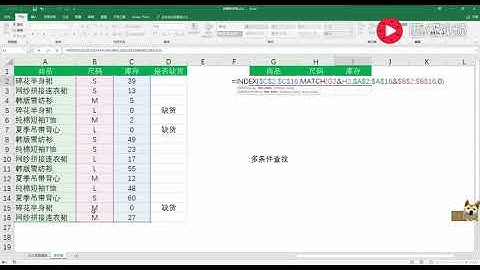 【Excel实用技术】INDEX+MATCH函数组合，多条件查找数据必备函数