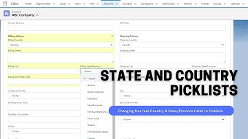 Salesforce: How to Change State and Country Picklists