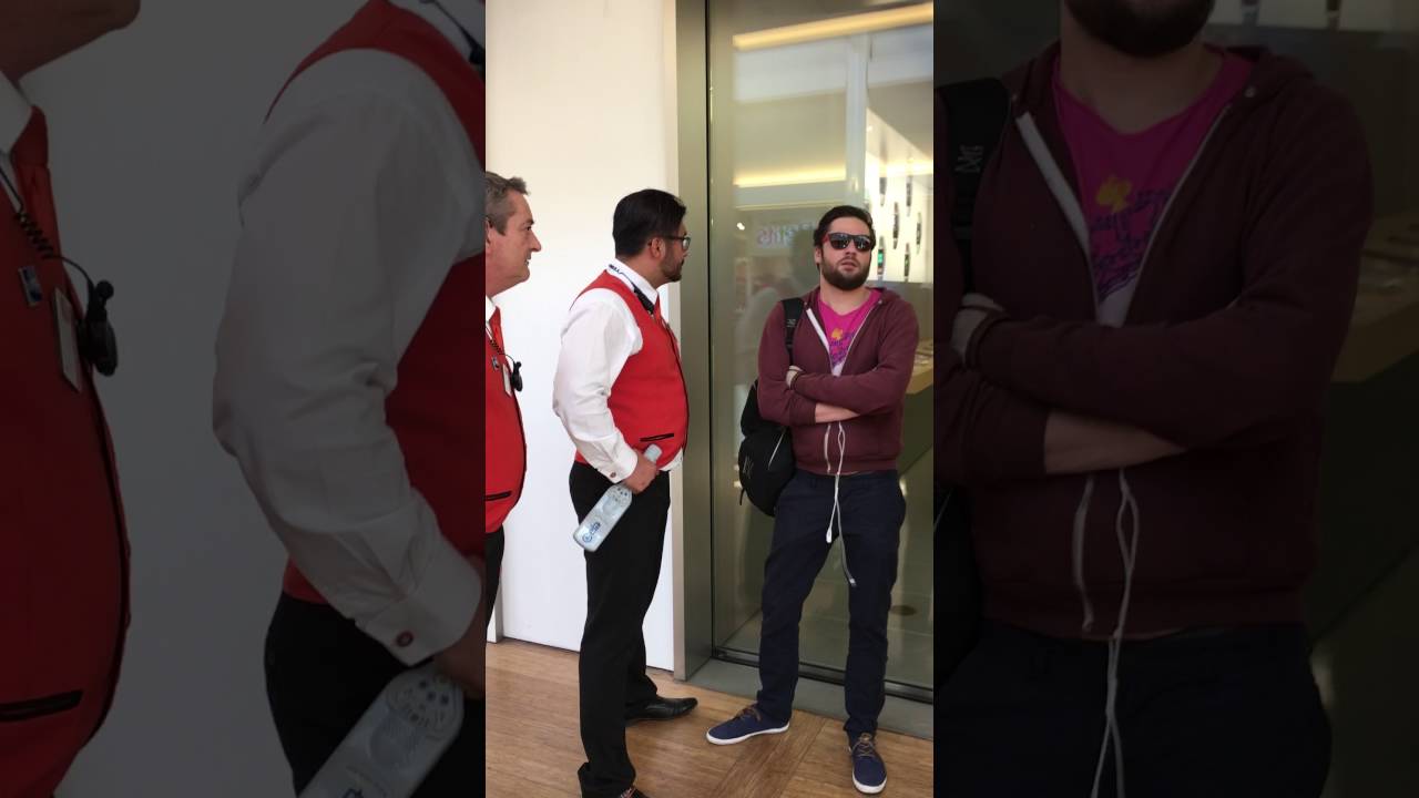 Video till Idiot går loss med bouleklot i en Apple Store