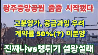 미분양 우려속 평당 2450만원 광주중앙공원 롯데캐슬 50% 계약. 광주부동산 반등이냐 마케팅 전략이냐