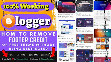 Blogger Footer Credit Remove | How To Remove Footer Credit Link From Blogger Templates