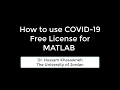 How to use, install, and activate MATLAB - COVID-19 License