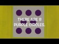 Count 8 purple circles  learn shapes colors numbers  practice visual tracking