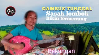 Musik gambus tunggal teradisi budaya adat sasak lombok di mainkan oleh karnia top