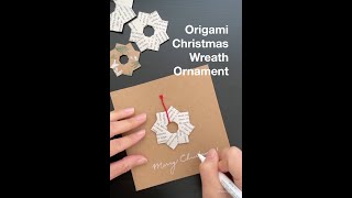 How To Fold Origami Christmas Wreath Ornament Traditional