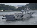 護衛艦いずもDDH-183の横須賀出港を上と下から撮る!![横須賀、ヴェルニー公園、安針台公園]