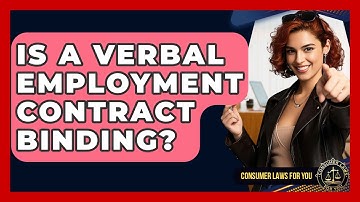 Is A Verbal Employment Contract Binding? - Consumer Laws For You