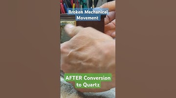 Can you tell? A Beautiful Mantel Clock AFTER conversion to Quartz. Original hands & rear Controls