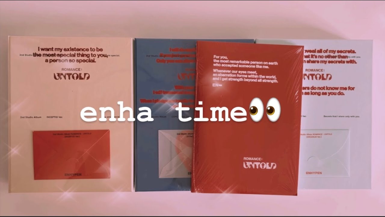 enhypen album unboxing | romance: untold photobook and engene