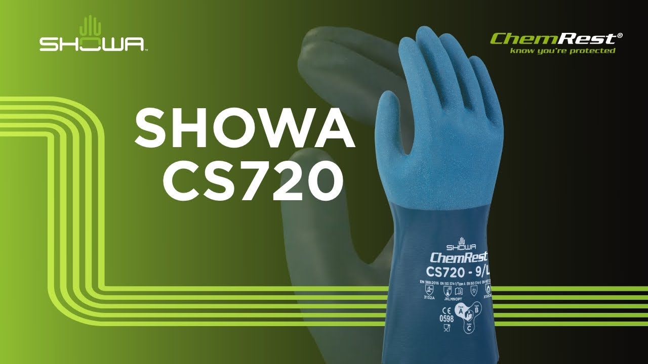 SHOWA CS720 - Luva de proteção química - Visão completa e Especificações