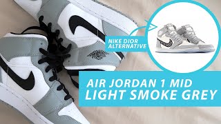 jordan 1 mid light smoke grey dior