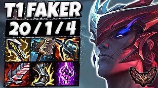 T1 Faker Yone TOP vs Renekton - Patch 13.21 Korea Grandmaster ✅