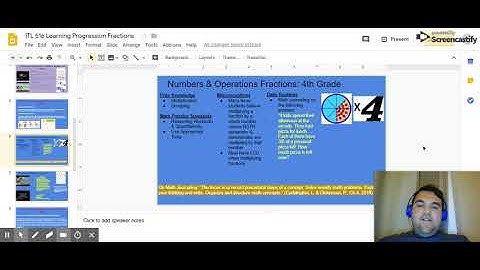 ITL 516 Learning Progression Fractions - Google Slides