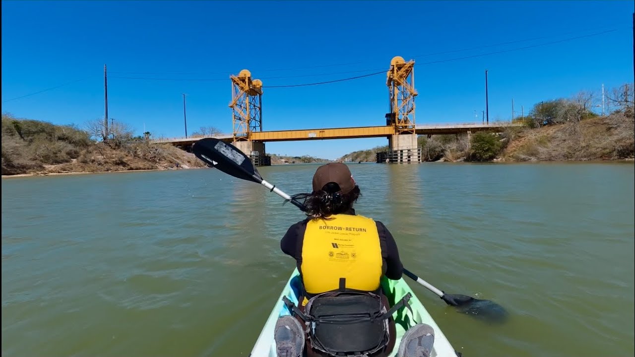 Kayaking under the Rio Hondo Bridge with Brownsville Kayaks 