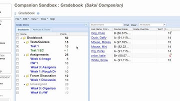 Sakai Gradebook: Gradebook Organization