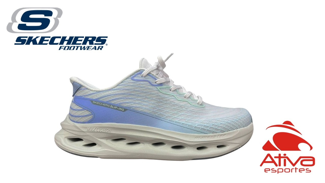 Tênis Skechers Max Cushioning Glide Step Fem 129404-WMNT - Ativa
