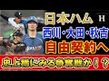 【衝撃】日本ハム『西川遥輝』『大田泰示』『秋吉亮』の主力３選手が自由契約へ　FAとは違い補償も無いため他球団で争奪戦か！？　なぜ自由契約になったかもざっくり解説