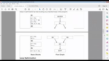 Compiler Design - Code Optimization