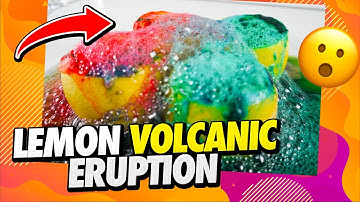 Lemon Volcano Science Experiment || Colorful Volcano - Science experiments for kids
