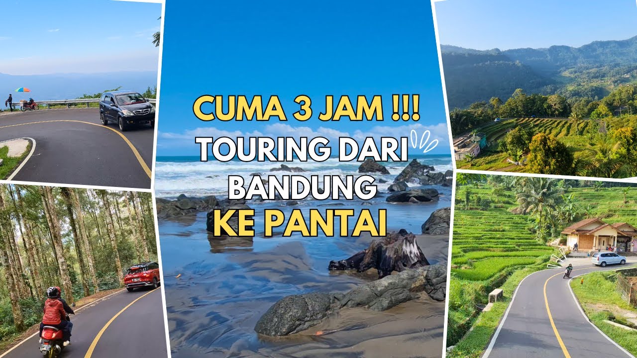 CUMA 3 Jam dari Bandung  Touring ke Pantai Jayanti melalui jalur surga Naringgul !!!