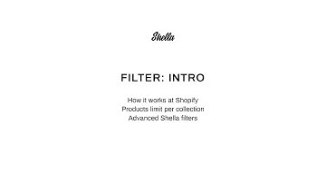 13.1 Collection page. Filter. Intro.