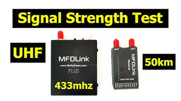 50km UHF System Signal Penetration Test MFD Rlink 433mhz