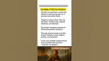 Candide by Voltaire Short Summary and Analysis for Satire Lovers - #shorts #candide #summary #story