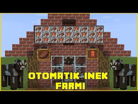 SINIRSIZ ET VE DERİ ! Minecraft İnek Farmı Nasıl Yapılır? l Minecraft Cow Farm l Minecraft Sistemler