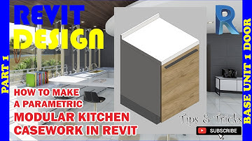 RD060. How to make Parametric Modular Kitchen Casework in Revit. Part 1 Base Unit 1 Door.