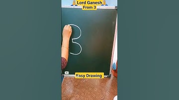 Easy Lord Ganesh Drawing from 3🙏👌💖 #shorts #drawing #ganesh #trending