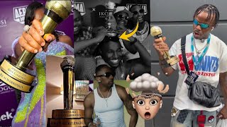AFRIMA R🅾️BBED JUX😩 MARIO'S AWARD WINNERS NAMES COVERED with black t🅰️p 