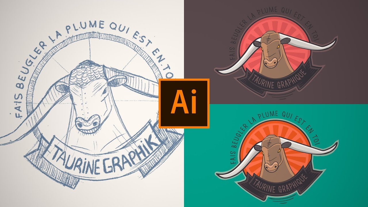  TUTO COMMENT DESSINER  UN  CROQUIS ET CREER UN  LOGO  DANS 