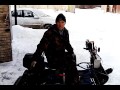 Пробный заезд на снегокате Хаски с электростартером