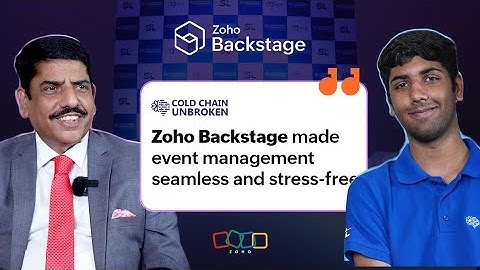 Cold Chain Unbroken: Event management simplified with Zoho Backstage
