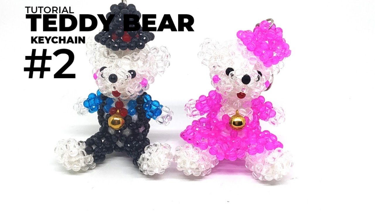 How to Bead Teddy Bear Keychain Type 2 Part 2 Kerajinan  