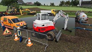 Nettoyage d'une piscine abandonnée très sale | Farming Simulator 22 travaux publics