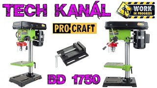 💥 Sloupová vrtačka 🔌 Procraft BD 1750