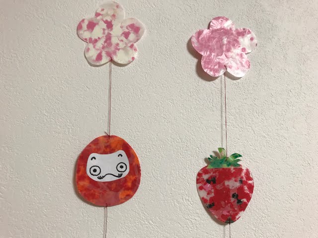 オイルパステルを溶かして創るアート／初心者〜中級者／吊るし雛
