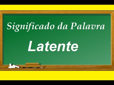 Vídeo: O que significa função latente?