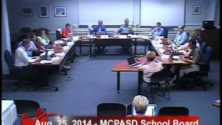 MCPASD School Board Meeting - August 25 2014